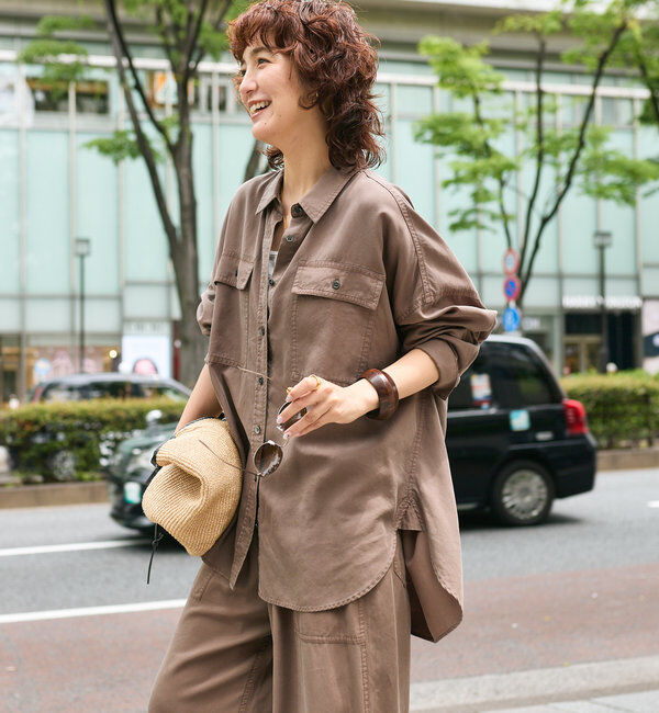  「【セットアップ可】ガーメントダイワイドシャツ」|シャツ・ブラウス|