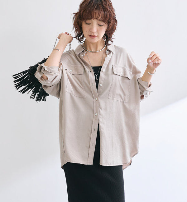  「【セットアップ可】ガーメントダイワイドシャツ」|シャツ・ブラウス|