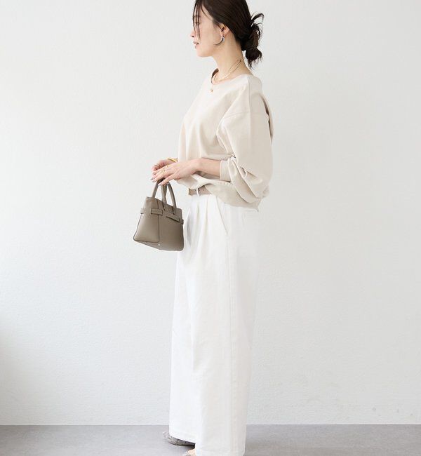  「予約【前後２way仕様】ボートネック2wayスウェット」|Tシャツ・カットソー|