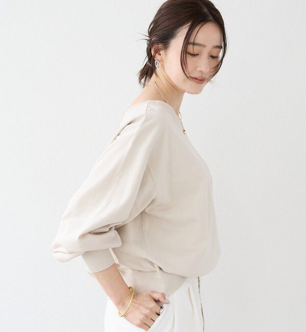  「予約【前後２way仕様】ボートネック2wayスウェット」|Tシャツ・カットソー|