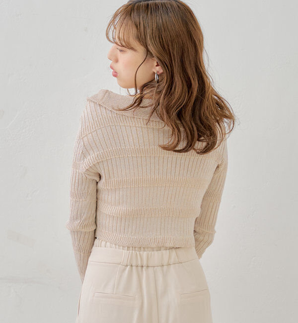  「ラメシアーフリルチビカーディガン」|カーディガン|