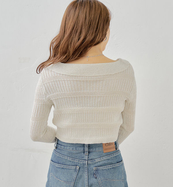  「ラメシアーフリルチビカーディガン」|カーディガン|