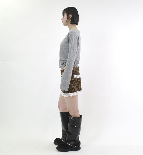  「マイクロレース【ヒョウ柄・カモ柄】ミニスカート」|スカート|