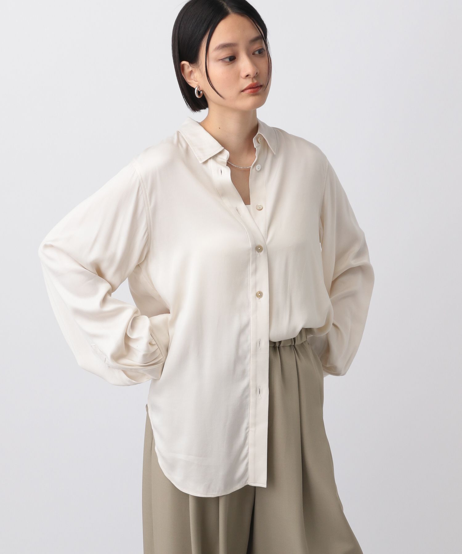 A part by 「キュプラレギュラーシャツ」|シャツ・ブラウス|ナチュラル