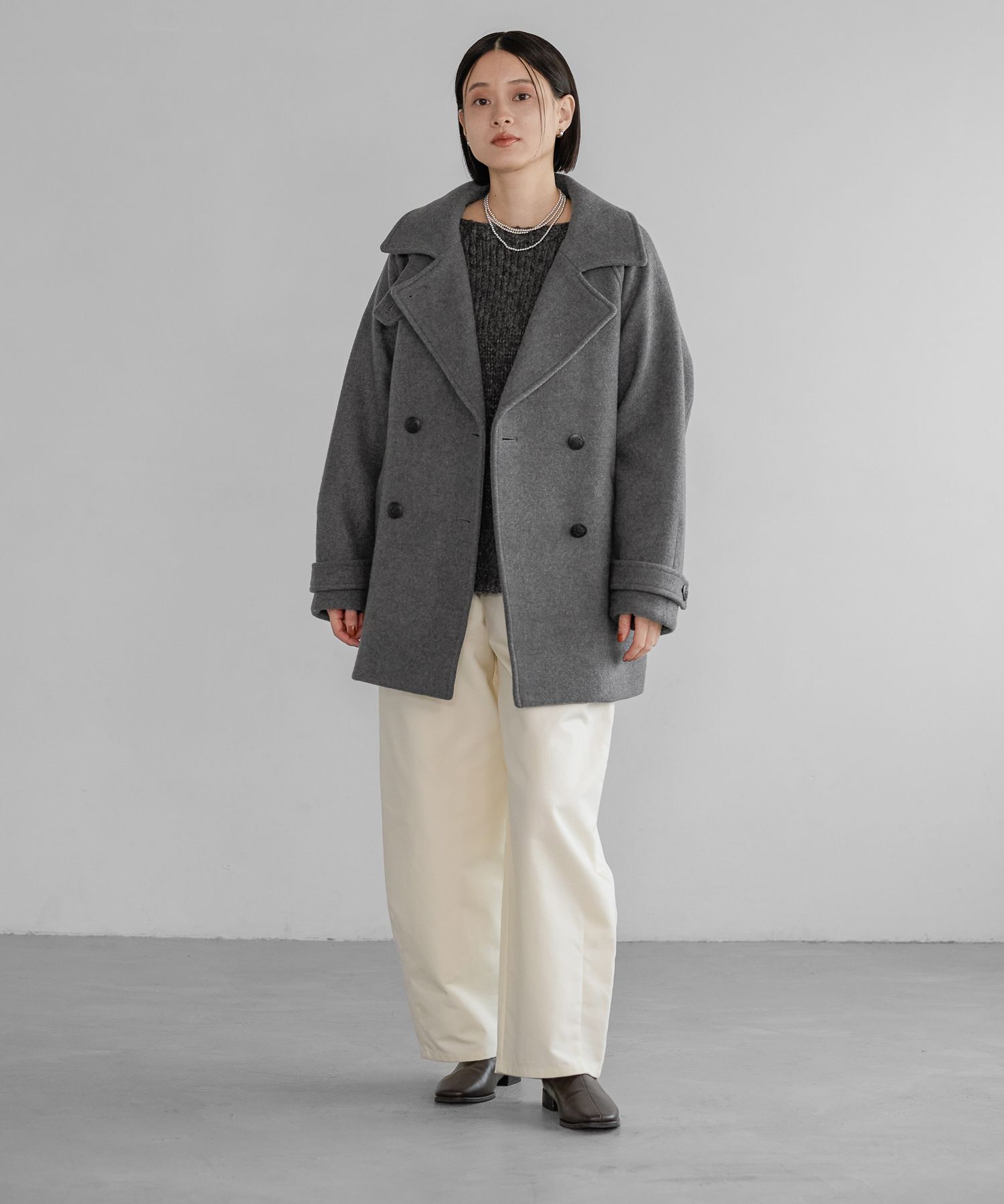 美品 Apart by スーパー100 2wayコート チャコールグレー スーパー100 2WAYコート（A part by ）｜ルミネのファッション通販