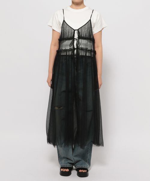 LOWRYS FARM「【前後着用可能】２ＷＡＹチュールキャミワンピース」|ワンピース|