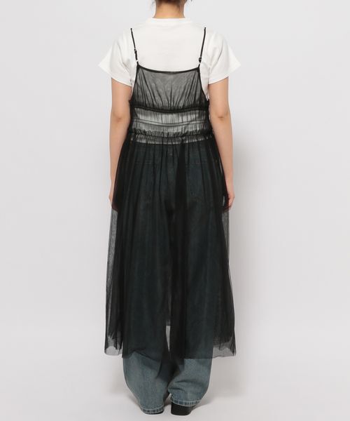 LOWRYS FARM「【前後着用可能】２ＷＡＹチュールキャミワンピース」|ワンピース|