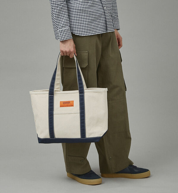 ABAHOUSE「UNIVERSALOVERALL  / ユニバーサルオーバーオール  TOTE」|トートバッグ|ネイビー