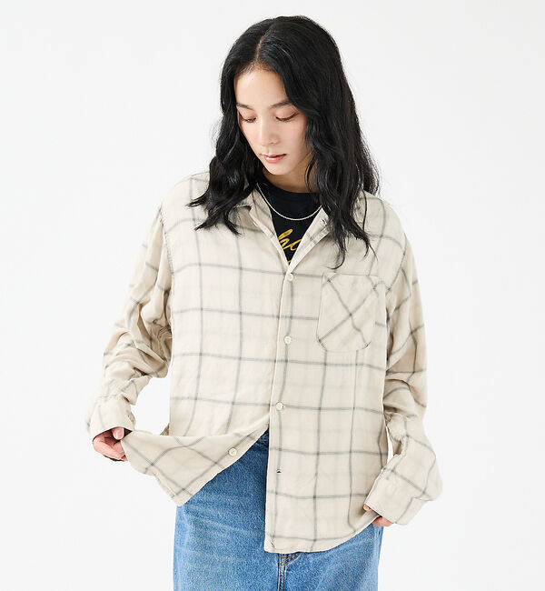 Rouge vif「【REMI RELIEF / レミレリーフ】レーヨンツイルチェックレギュラー シ」|シャツ・ブラウス|