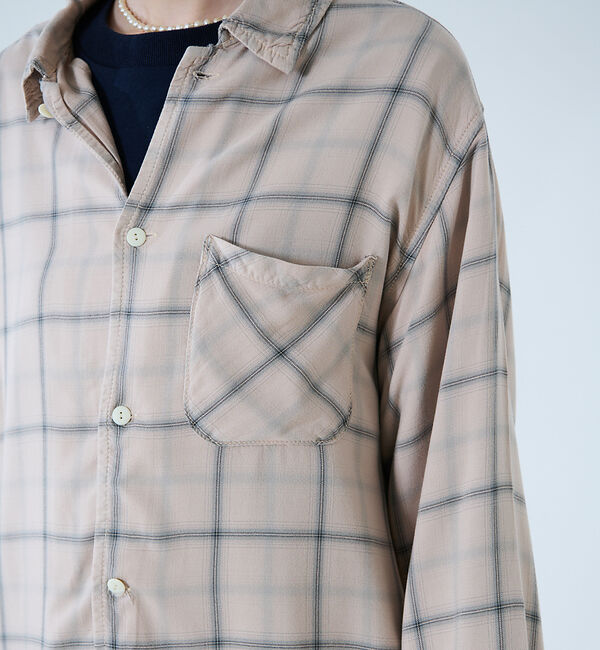 Rouge vif「【REMI RELIEF / レミレリーフ】レーヨンツイルチェックレギュラー シ」|シャツ・ブラウス|