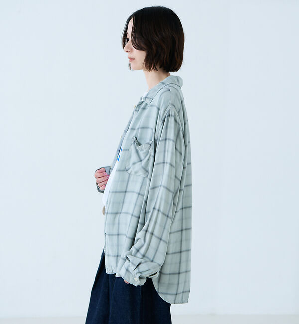 Rouge vif「【REMI RELIEF / レミレリーフ】レーヨンツイルチェックレギュラー シ」|シャツ・ブラウス|