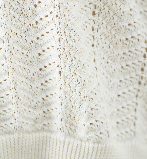 qualite「変形スリーブヘリンボーンニット」|ニット・セーター|