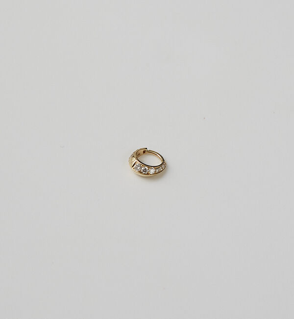 The Store by C' 「【LIZZIE MANDLER】Small Pave Crescent Hoop」|ピアス|