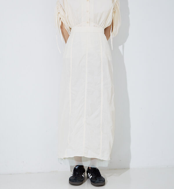 NOMINE「【セットアップ着用可】マルチWAY ドロスト ワッシャー チュール スカート」|スカート|