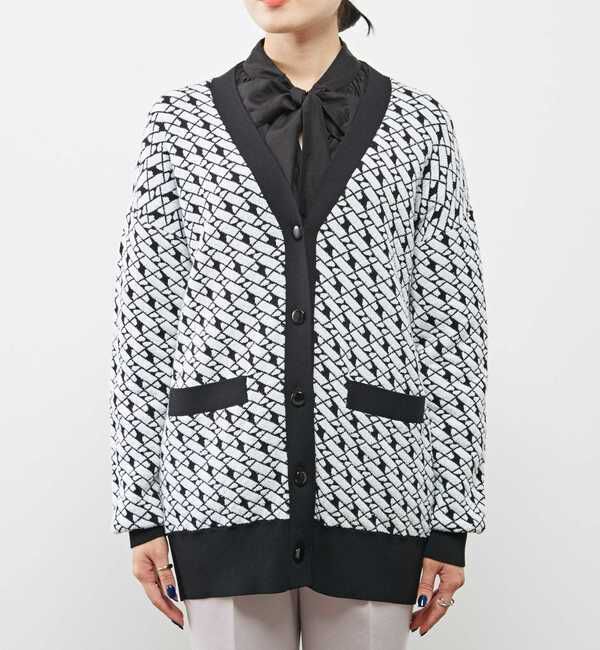  「ニットジャガードカーディガン」|カーディガン|