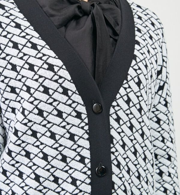  「ニットジャガードカーディガン」|カーディガン|