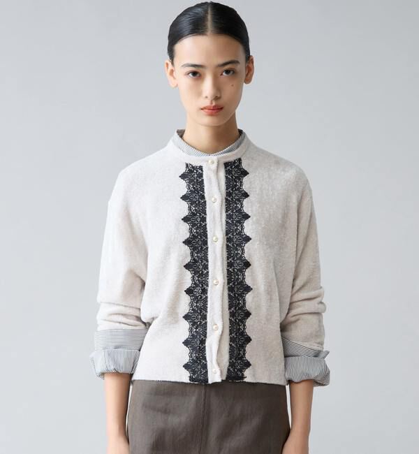 TIARA「レース前立てカーディガン」|カーディガン|アイボリー