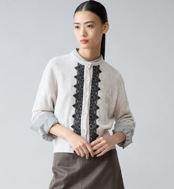 TIARA「レース前立てカーディガン」|カーディガン|