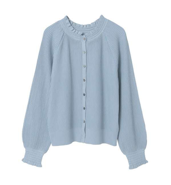 TIARA「【MARILYN MOON/マリリンムーン】フリルカーディガン」|カーディガン|ブルー