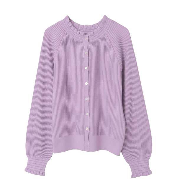 TIARA「【MARILYN MOON/マリリンムーン】フリルカーディガン」|カーディガン|パープル