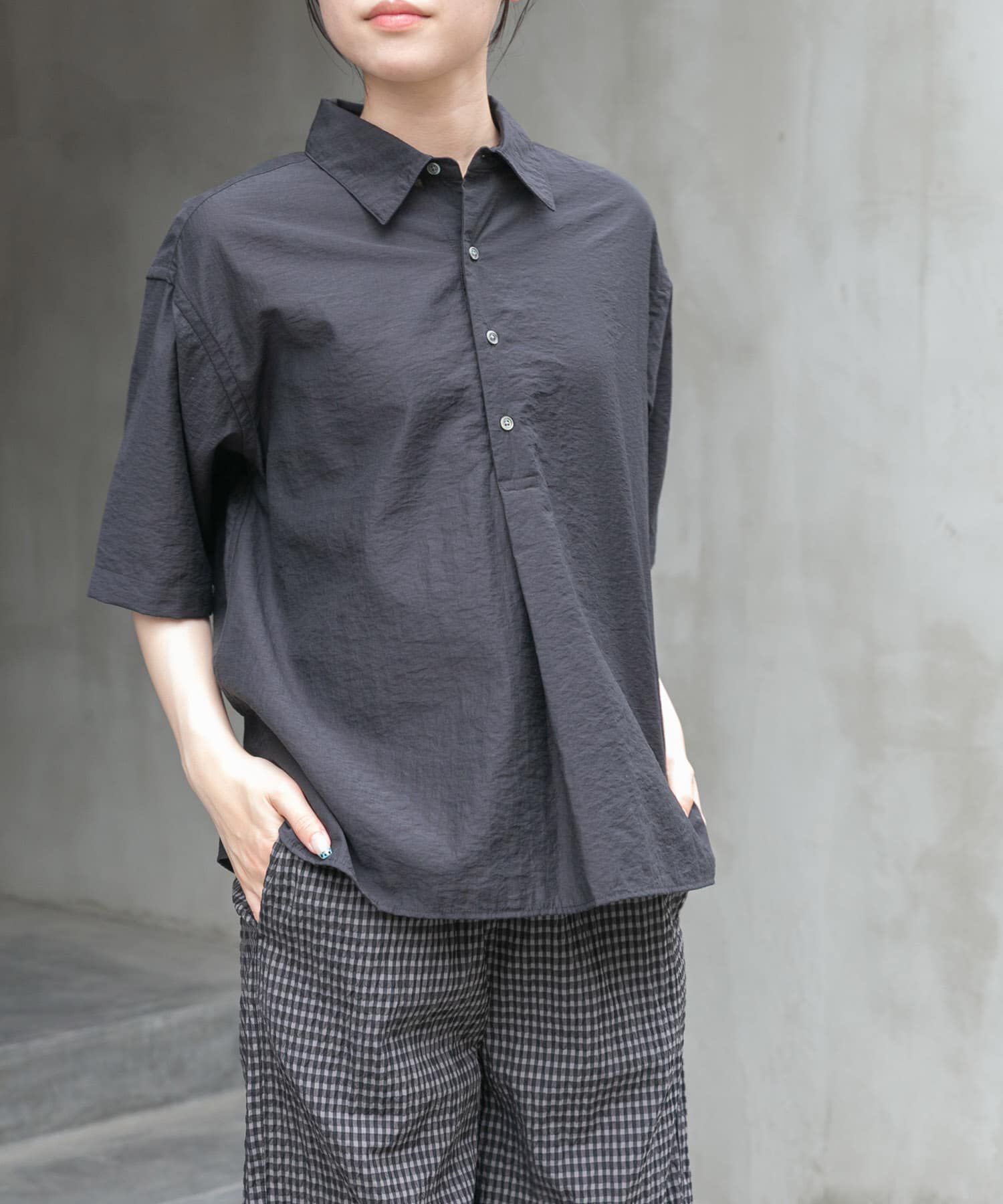 URBAN RESEARCH DOORS「FORK&SPOON　Nylon Woolプルオーバーシャツ」|シャツ・ブラウス|