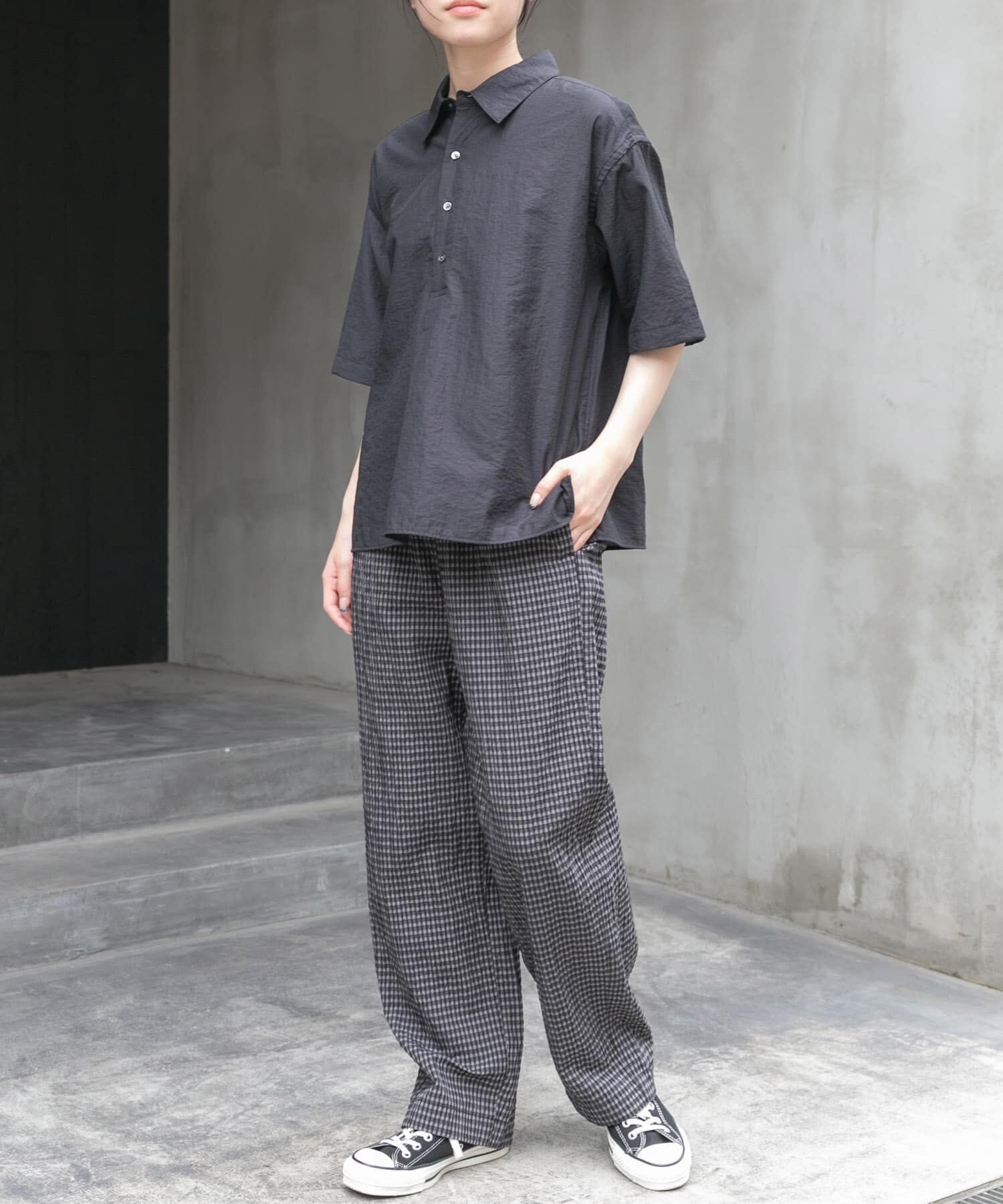 URBAN RESEARCH DOORS「FORK&SPOON　Nylon Woolプルオーバーシャツ」|シャツ・ブラウス|