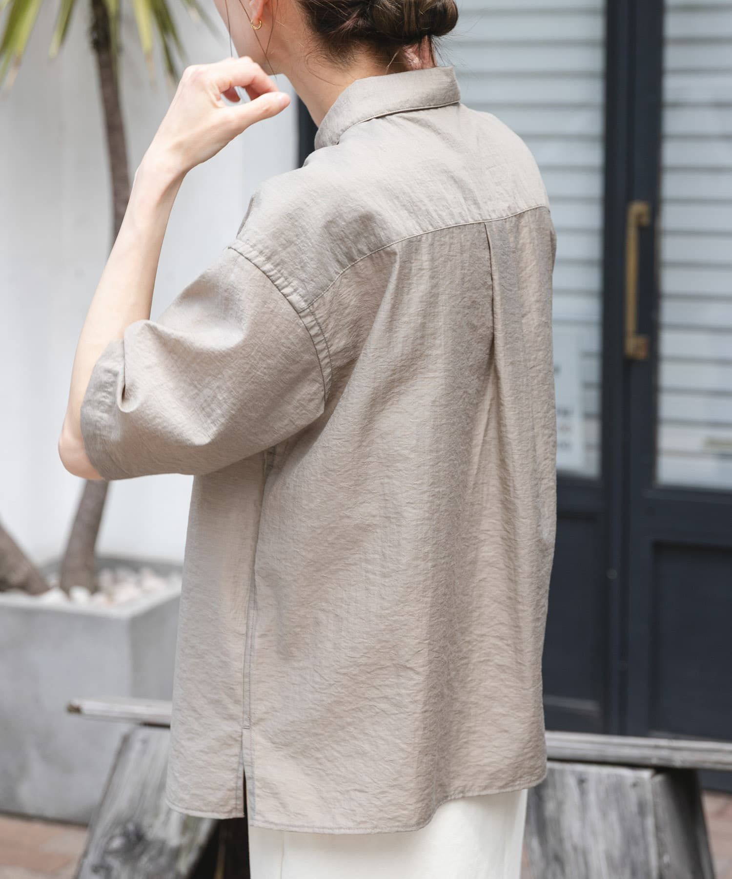 URBAN RESEARCH DOORS「FORK&SPOON　Nylon Woolプルオーバーシャツ」|シャツ・ブラウス|