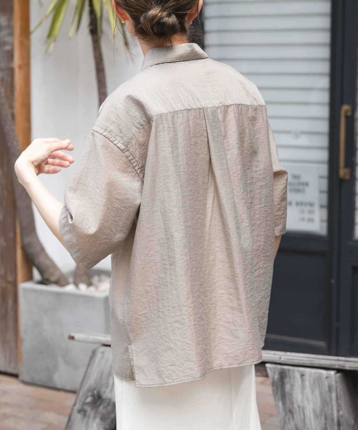 URBAN RESEARCH DOORS「FORK&SPOON　Nylon Woolプルオーバーシャツ」|シャツ・ブラウス|