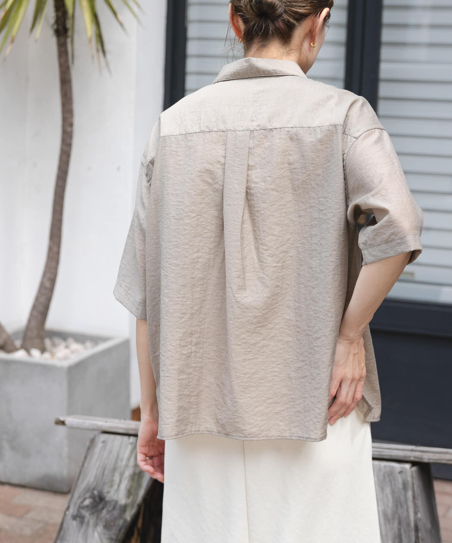 URBAN RESEARCH DOORS「FORK&SPOON　Nylon Woolプルオーバーシャツ」|シャツ・ブラウス|