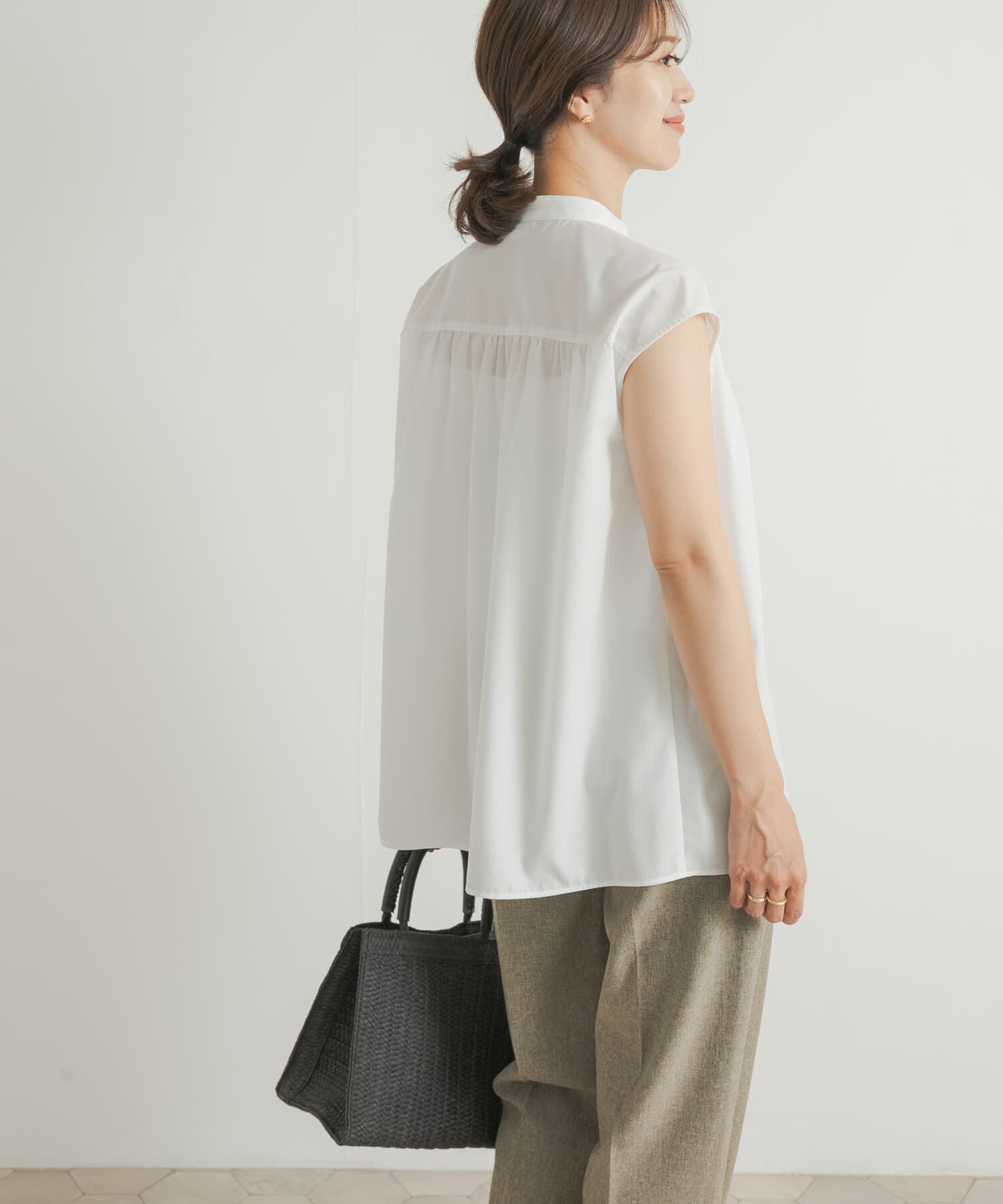 URBAN RESEARCH DOORS「レース切替フレンチブラウス」|シャツ・ブラウス|