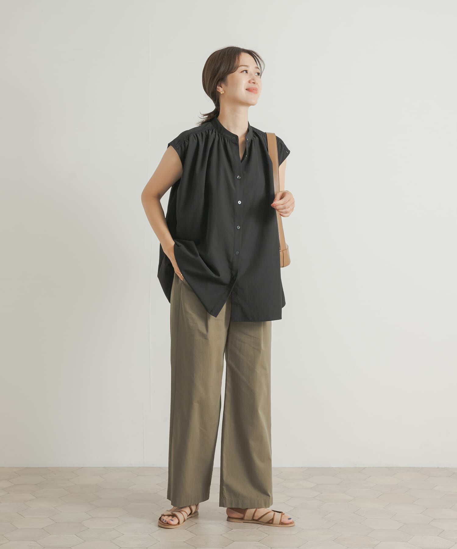 URBAN RESEARCH DOORS「レース切替フレンチブラウス」|シャツ・ブラウス|