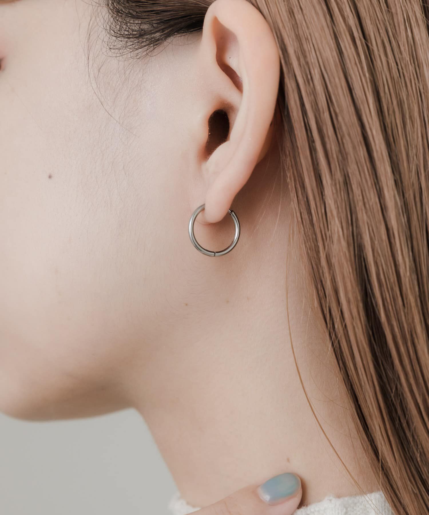 SMELLY「ステンレスミニフープピアス」|ピアス|