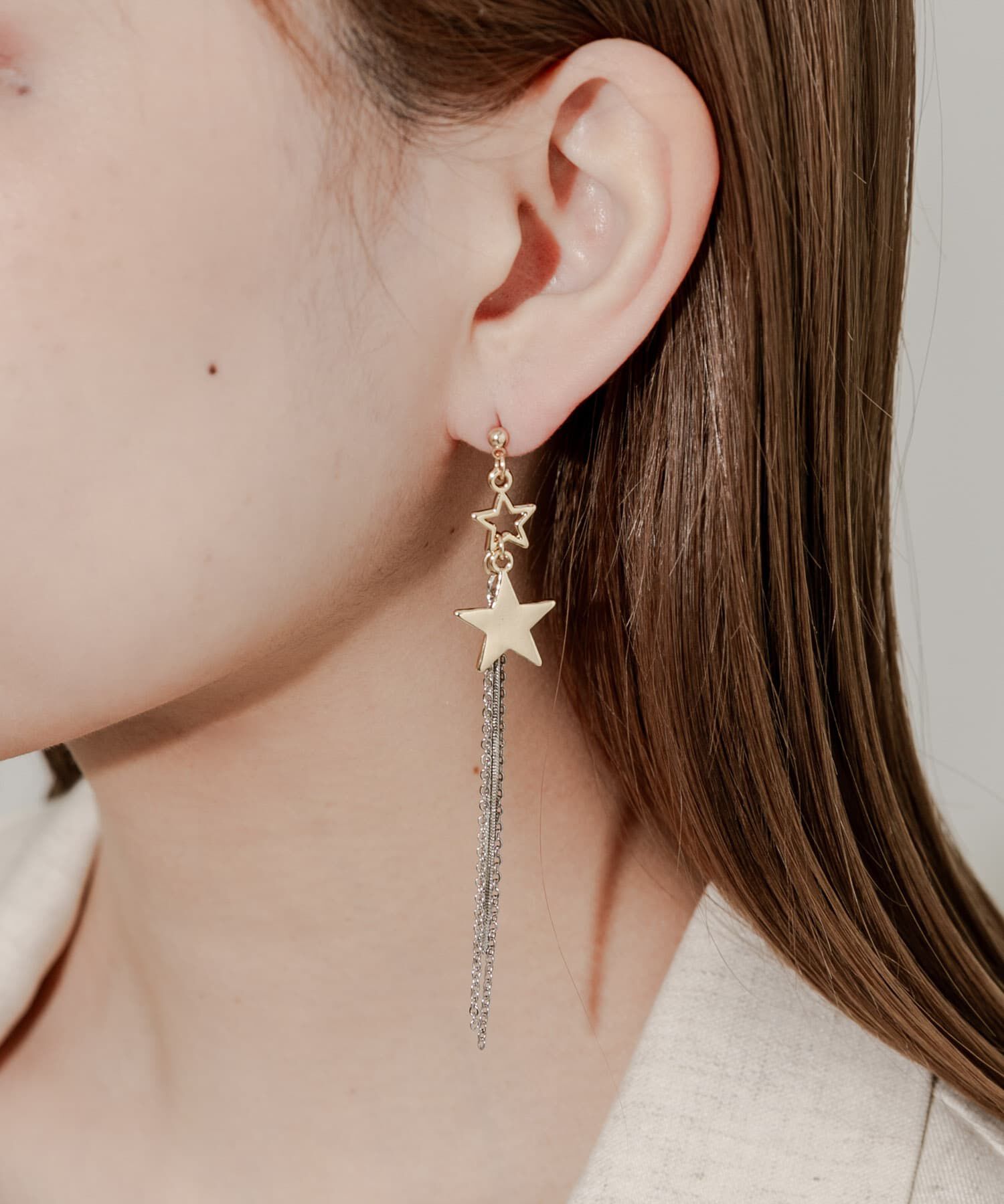 SMELLY「スターチェーンアシメピアス」|ピアス|