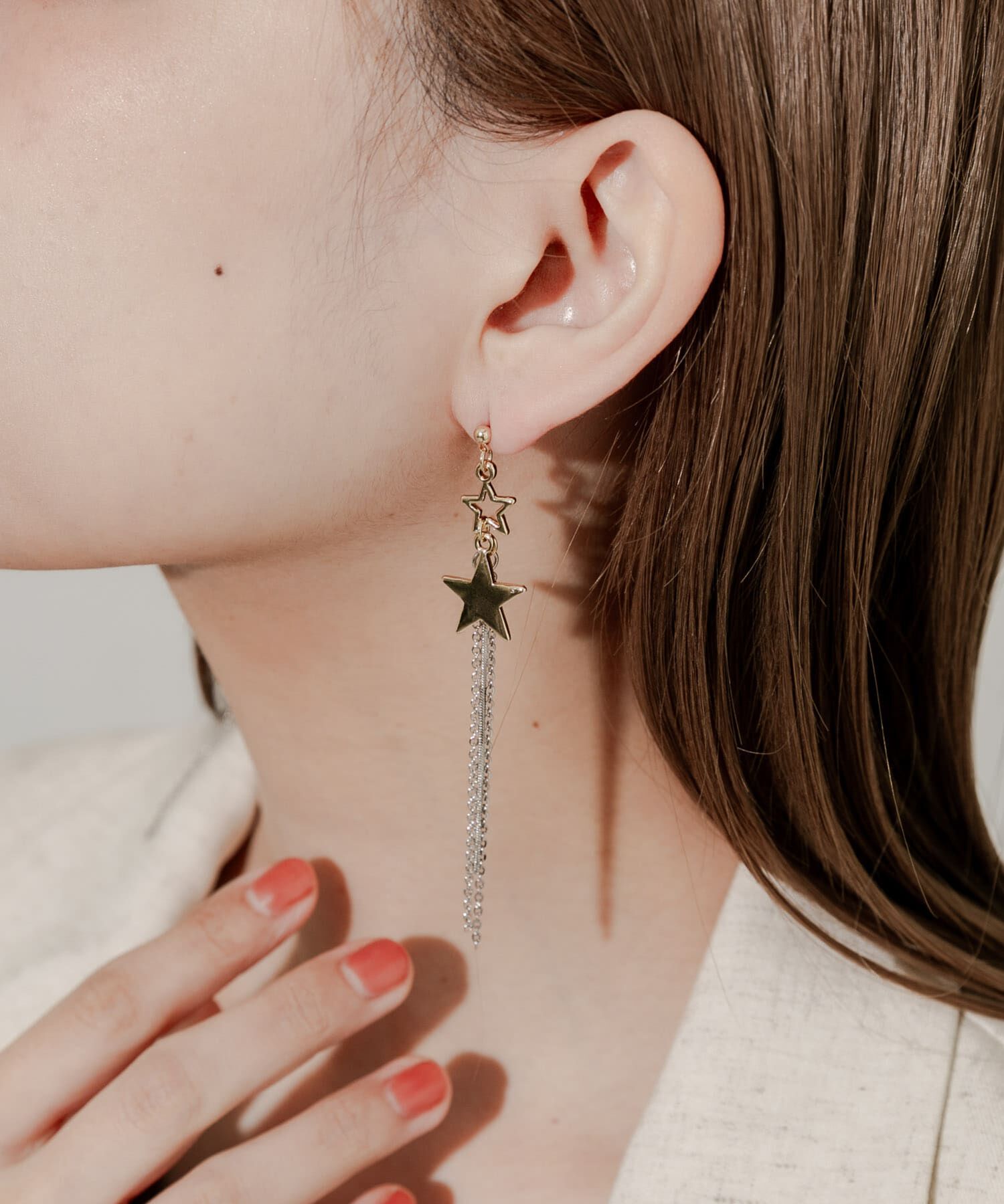 SMELLY「スターチェーンアシメピアス」|ピアス|