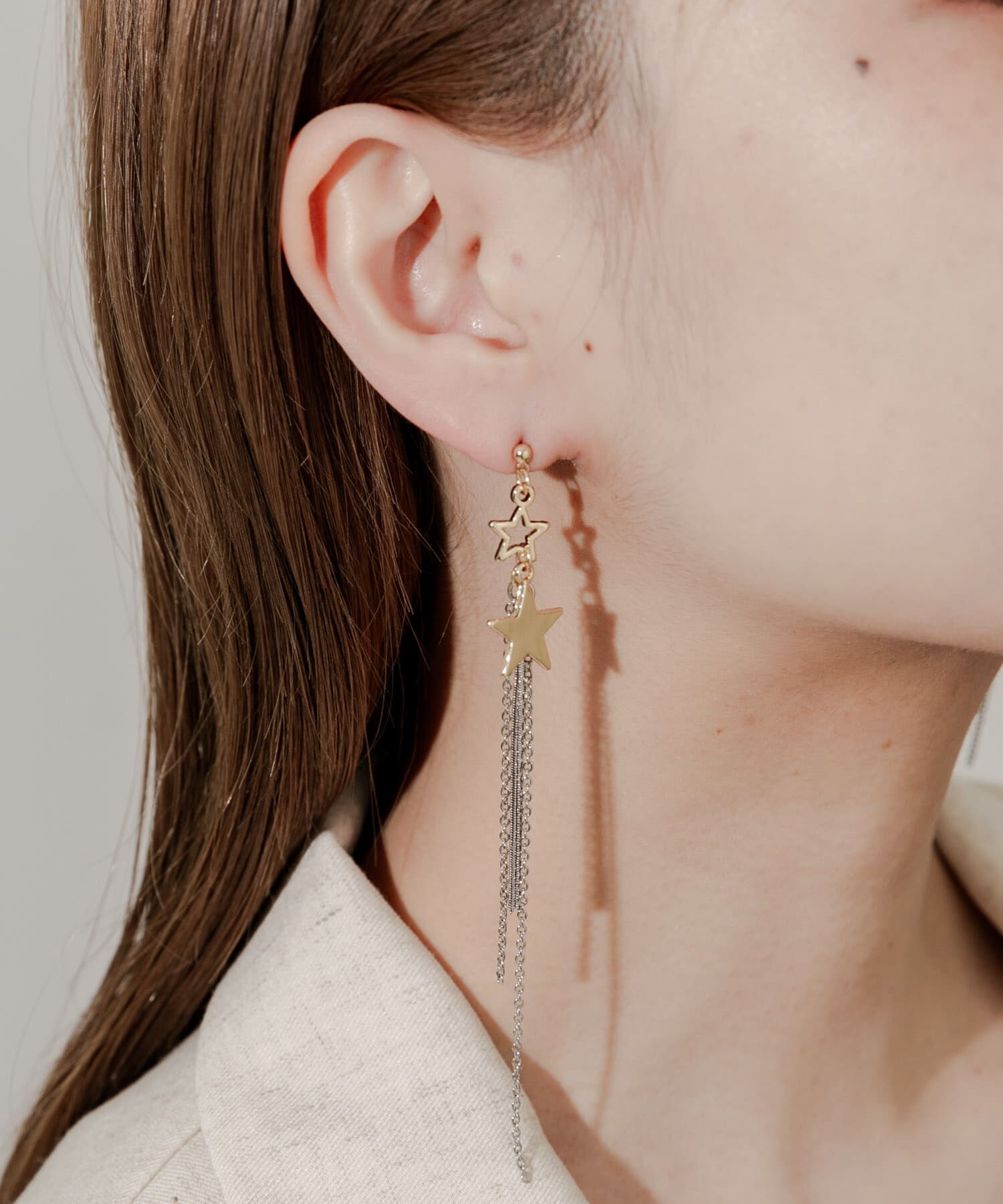 SMELLY「スターチェーンアシメピアス」|ピアス|