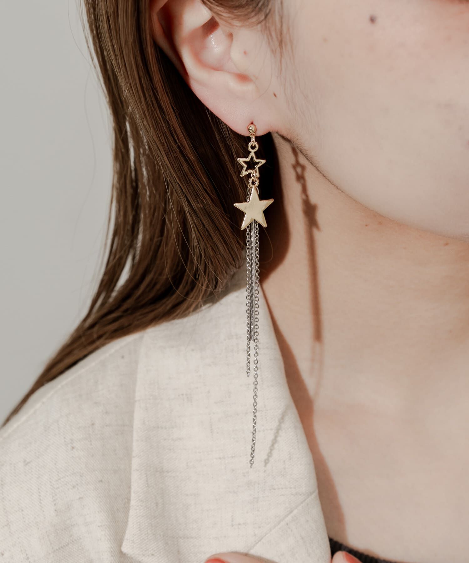 SMELLY「スターチェーンアシメピアス」|ピアス|