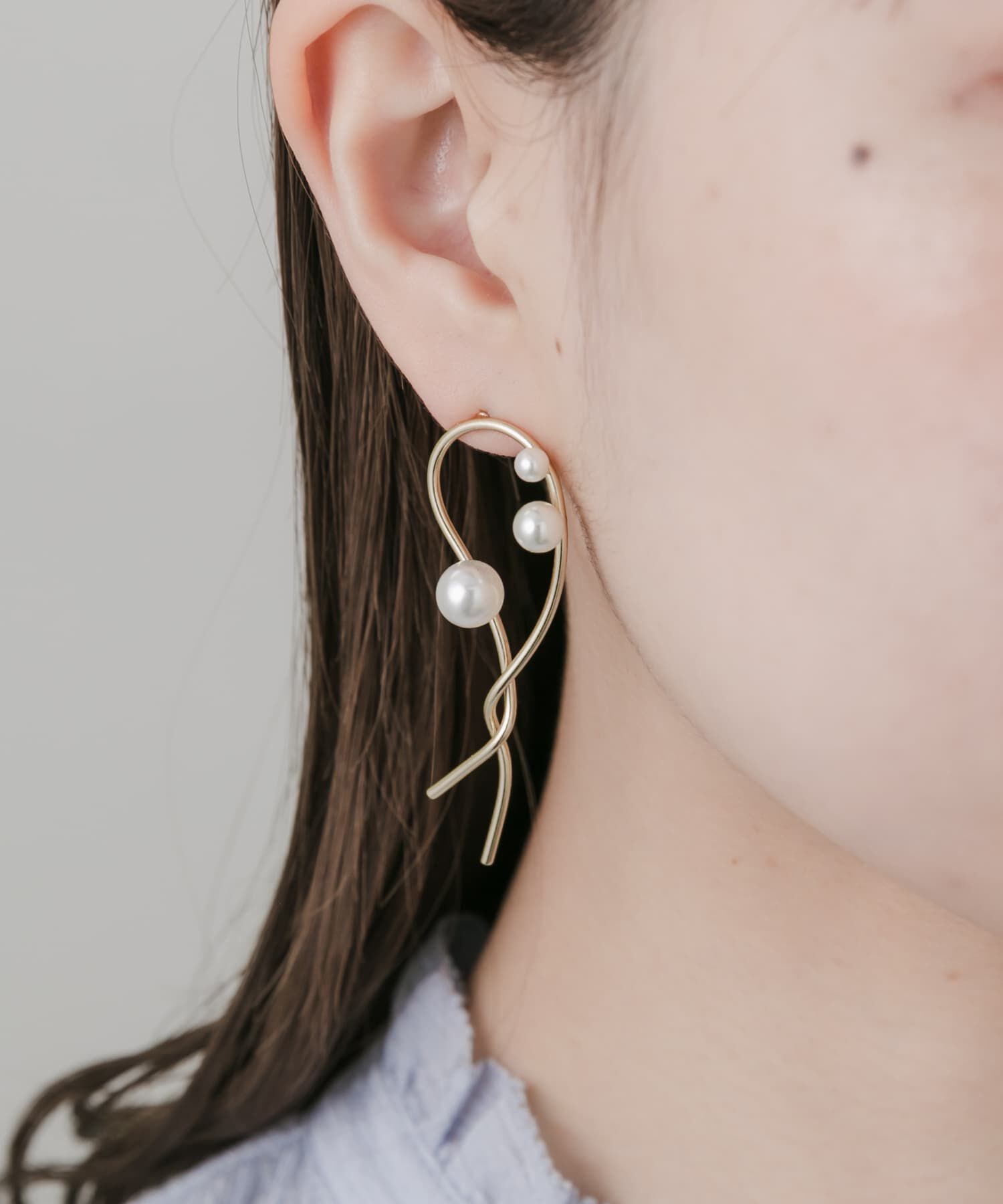 SMELLY「アシメパールピアス」|ピアス|