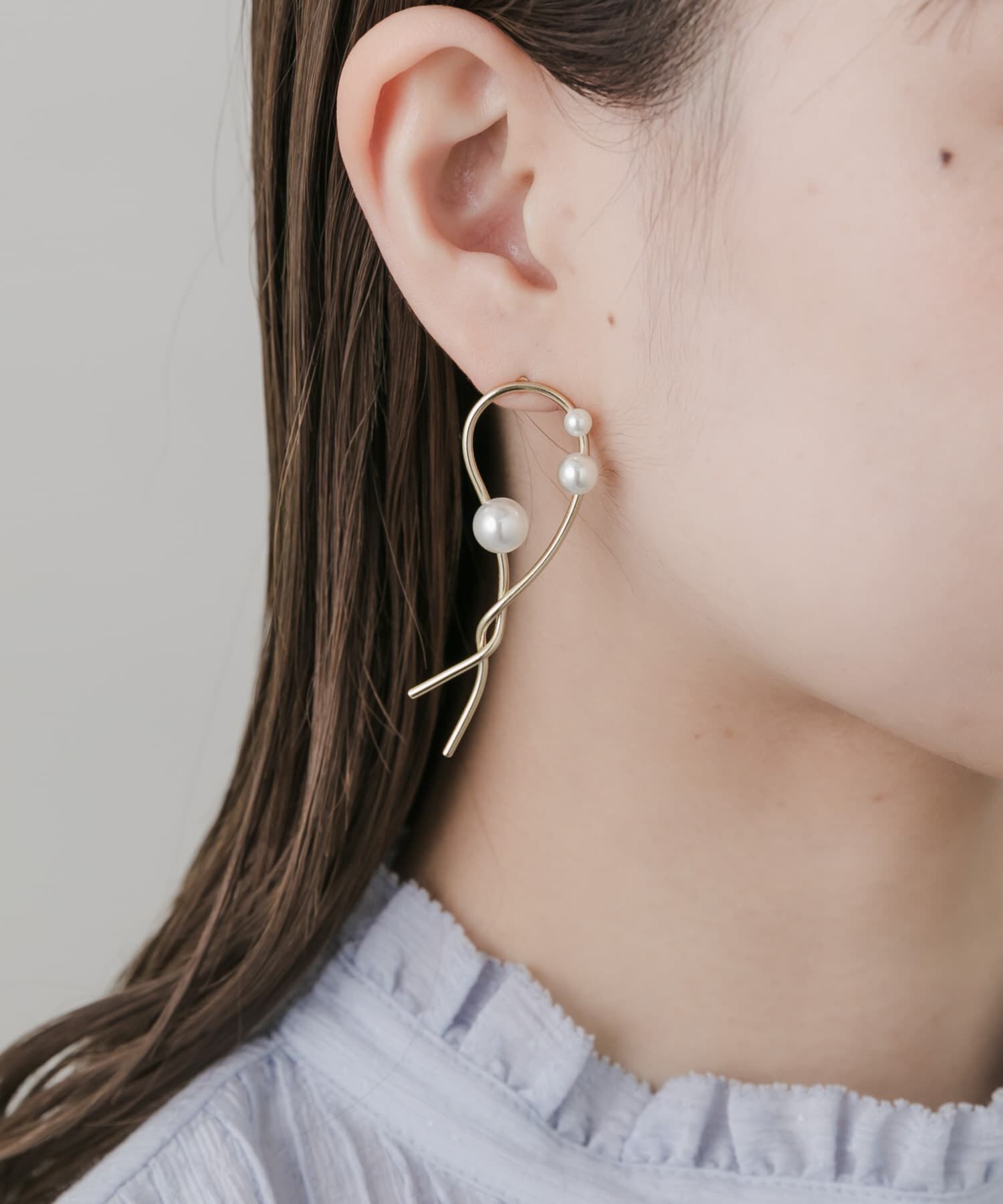 SMELLY「アシメパールピアス」|ピアス|