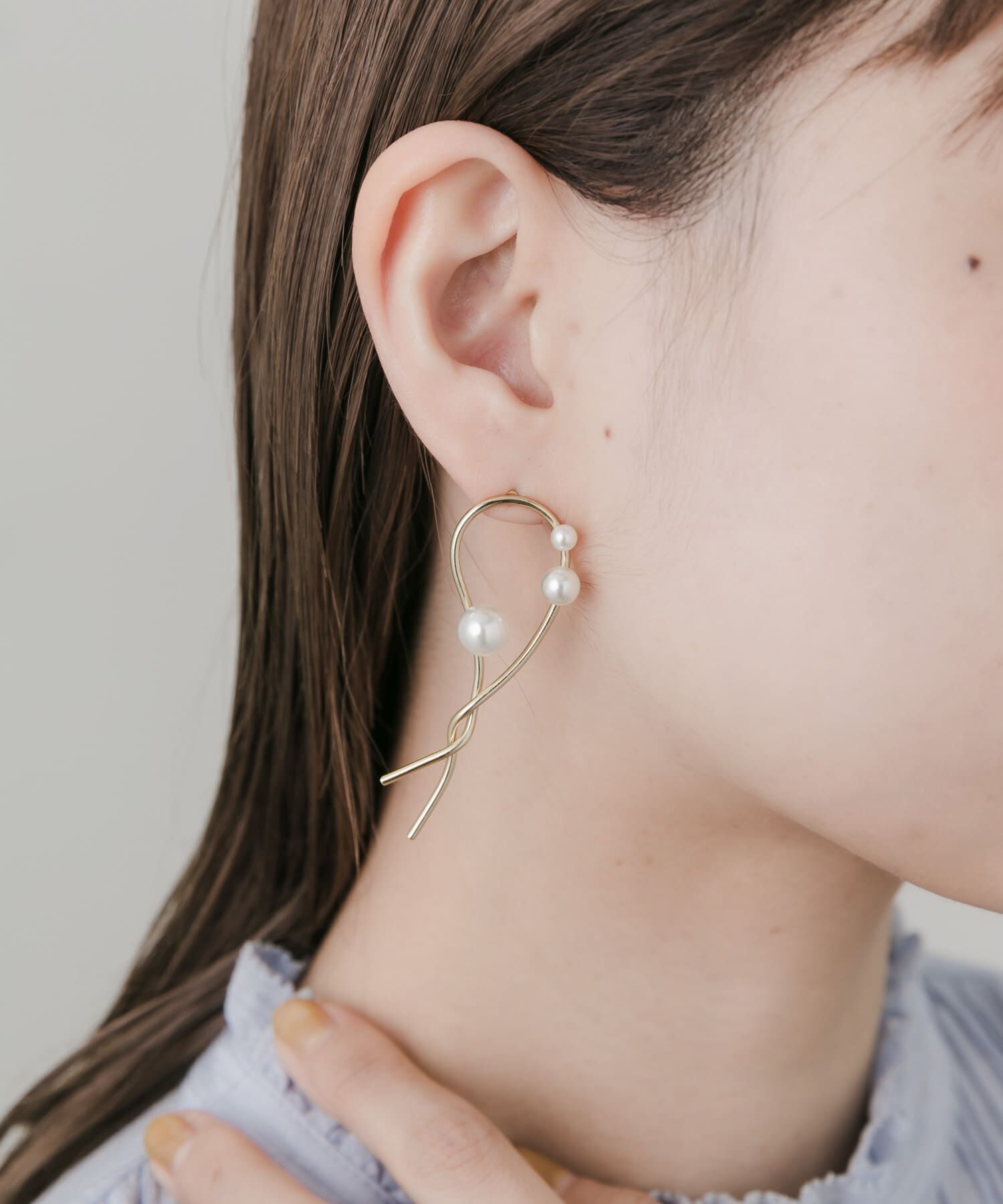SMELLY「アシメパールピアス」|ピアス|