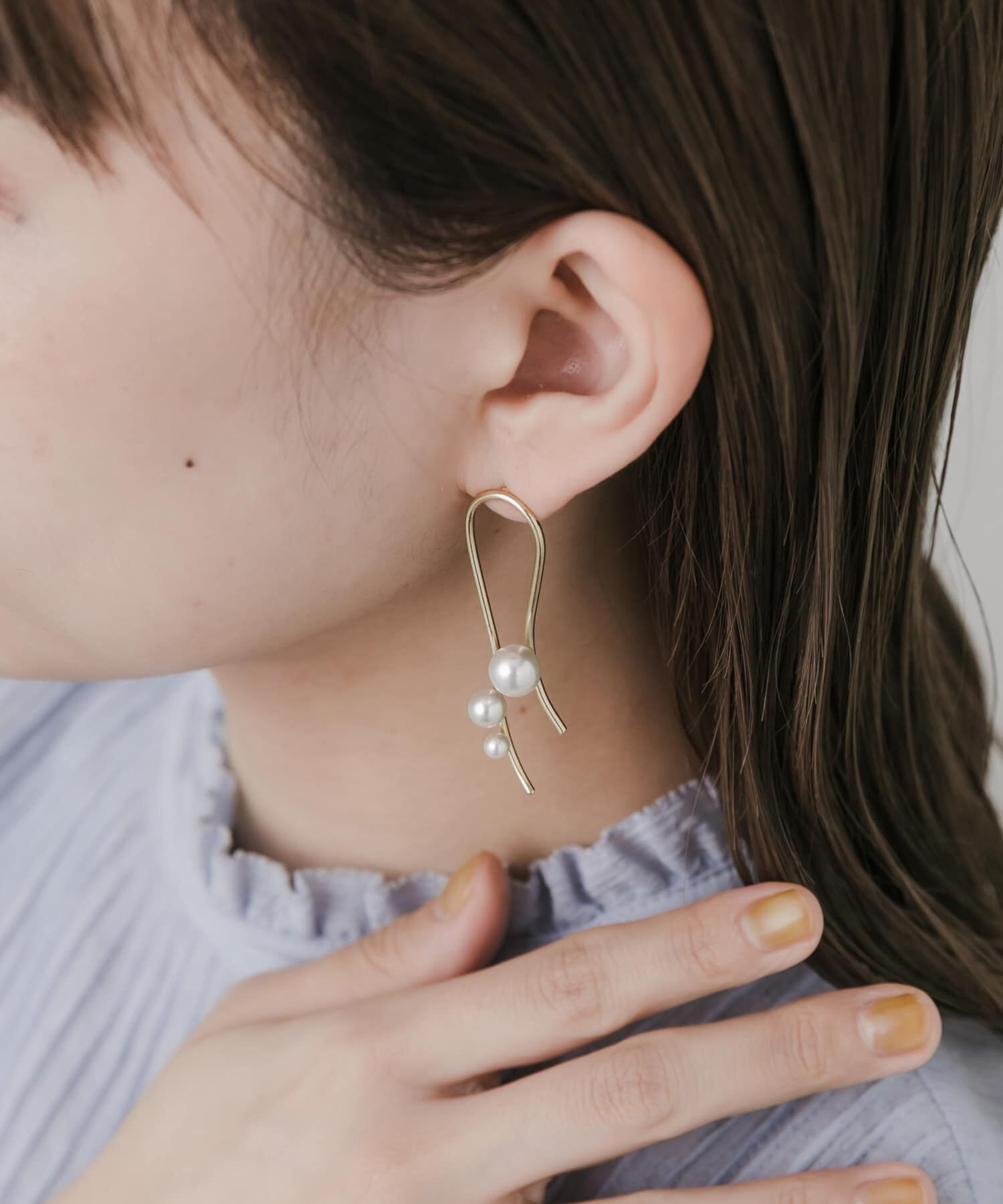 SMELLY「アシメパールピアス」|ピアス|