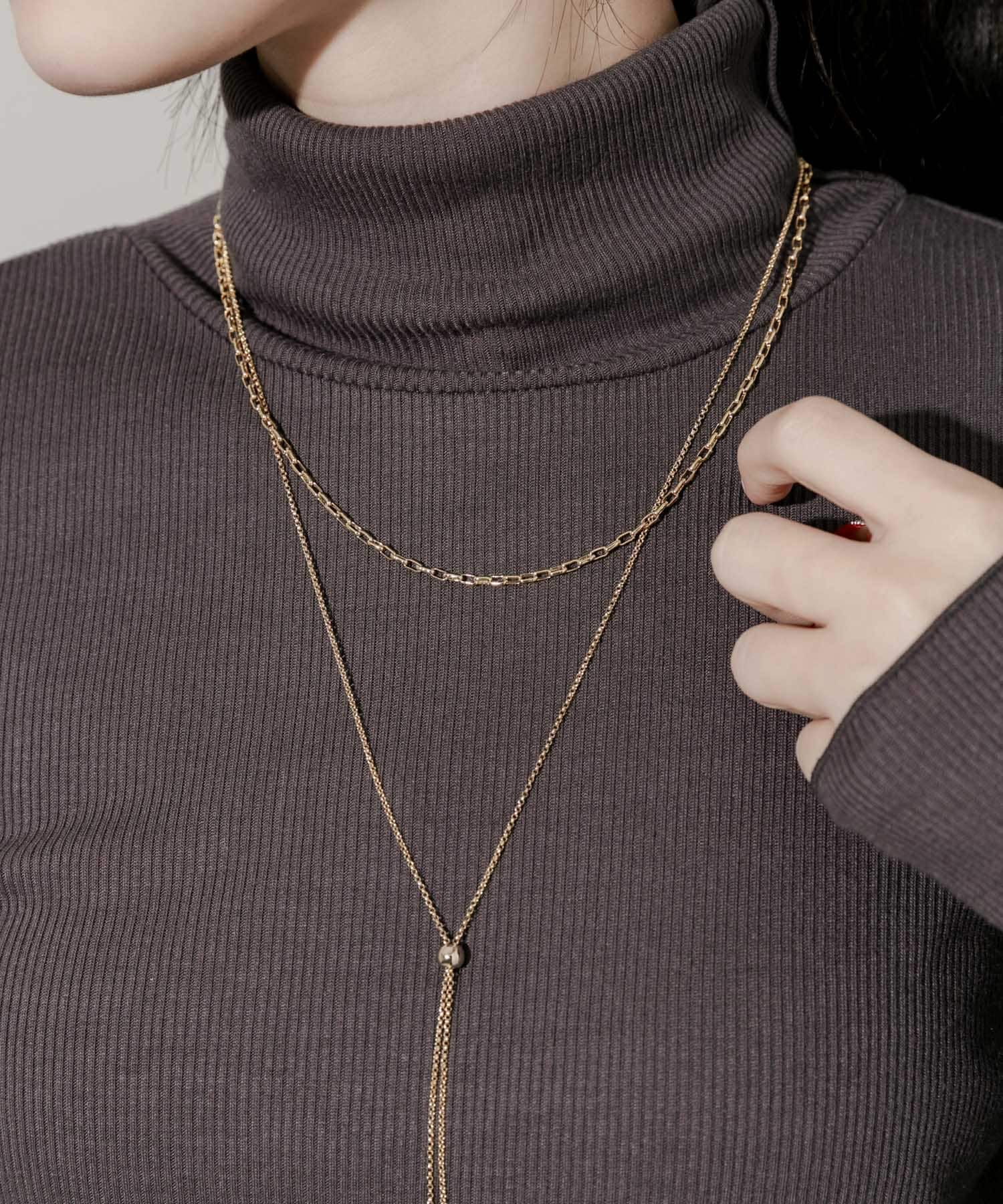 SMELLY「ボールスライドメタルチェーン2セットネックレス」|ネックレス|