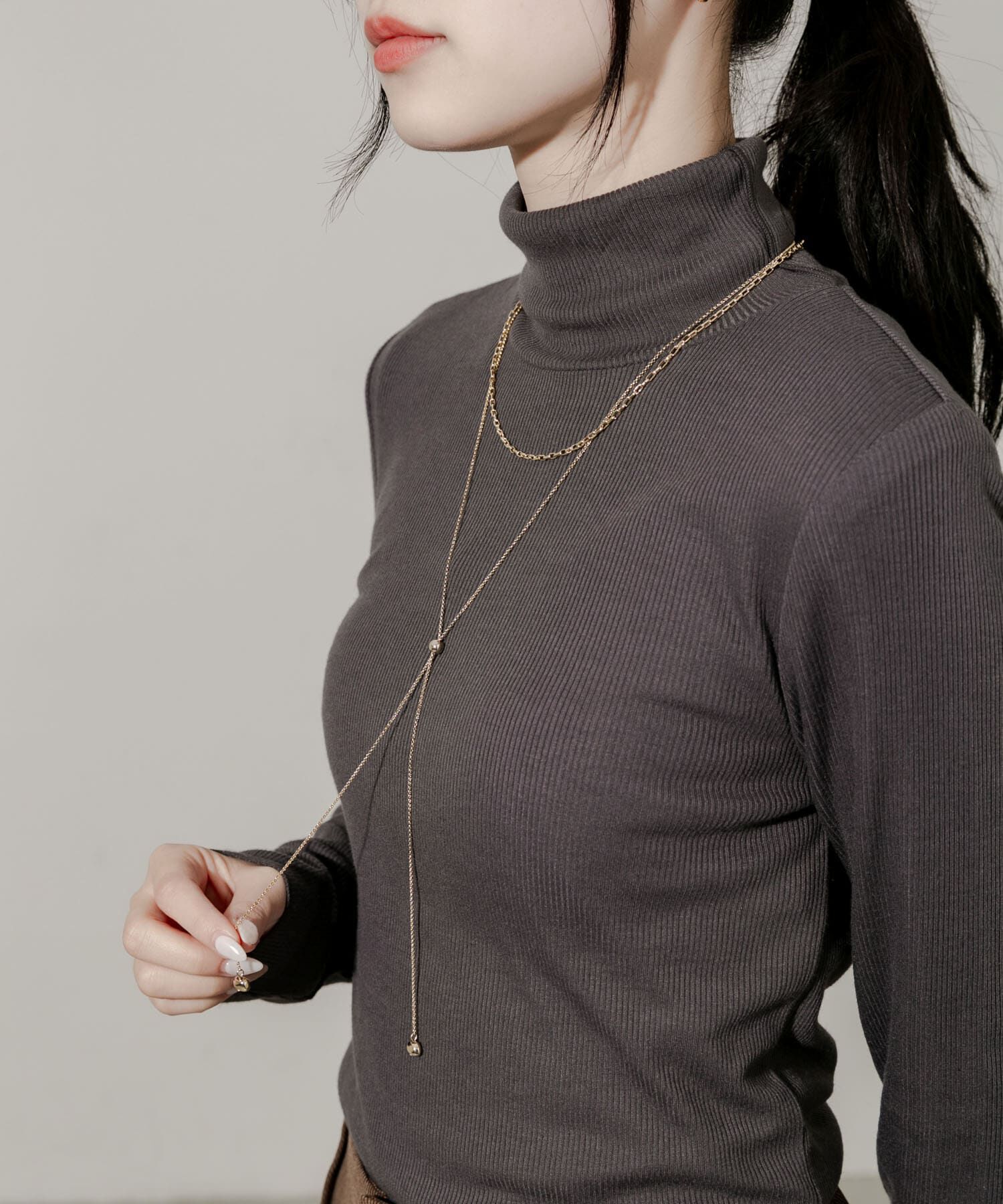 SMELLY「ボールスライドメタルチェーン2セットネックレス」|ネックレス|