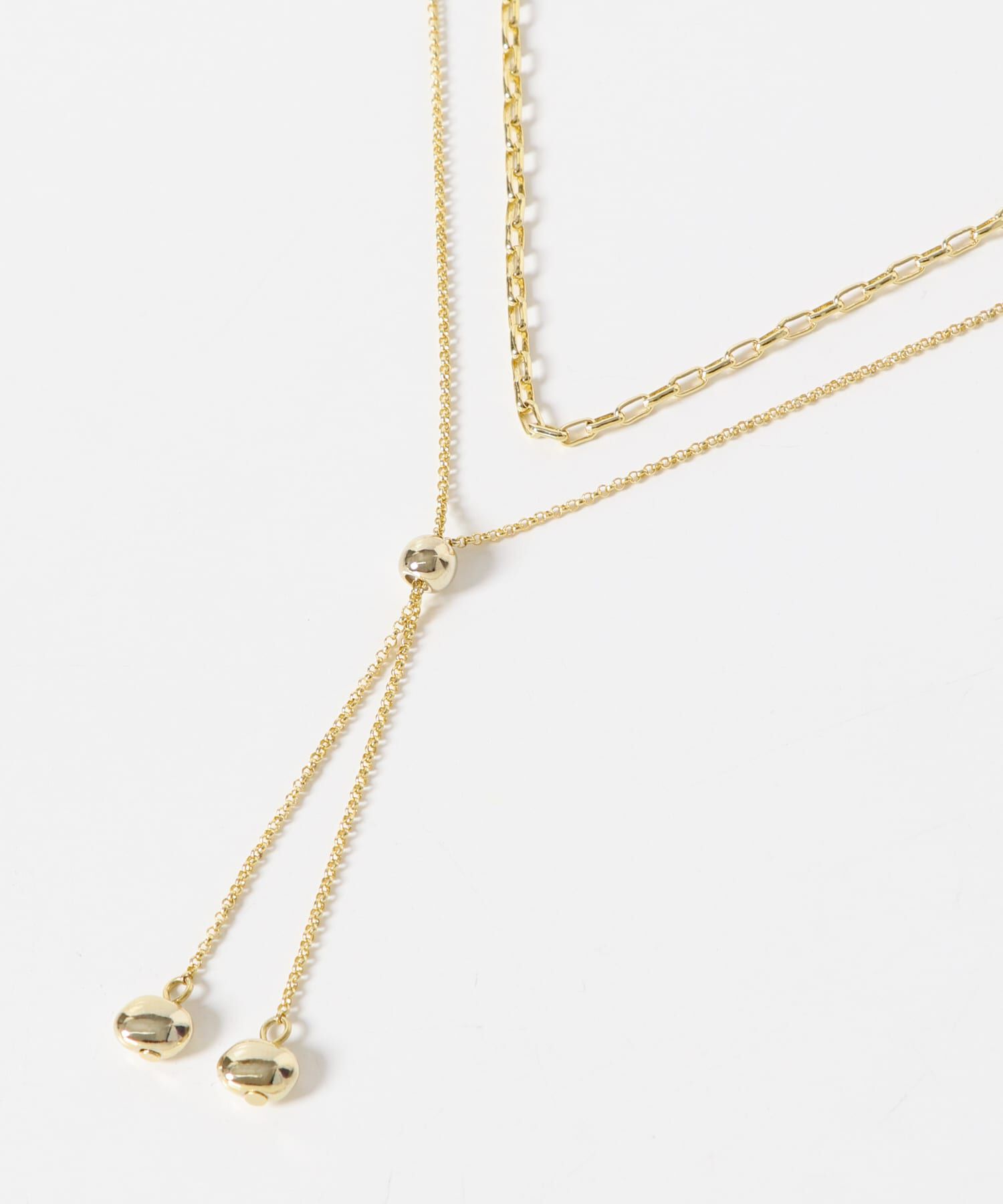 SMELLY「ボールスライドメタルチェーン2セットネックレス」|ネックレス|