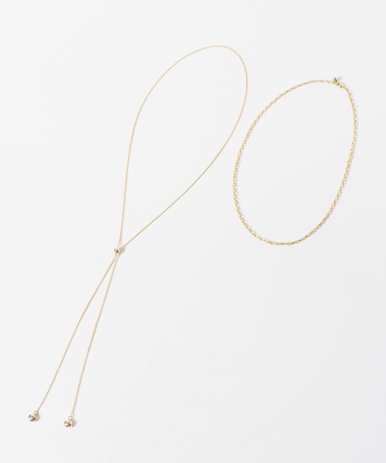 SMELLY「ボールスライドメタルチェーン2セットネックレス」|ネックレス|