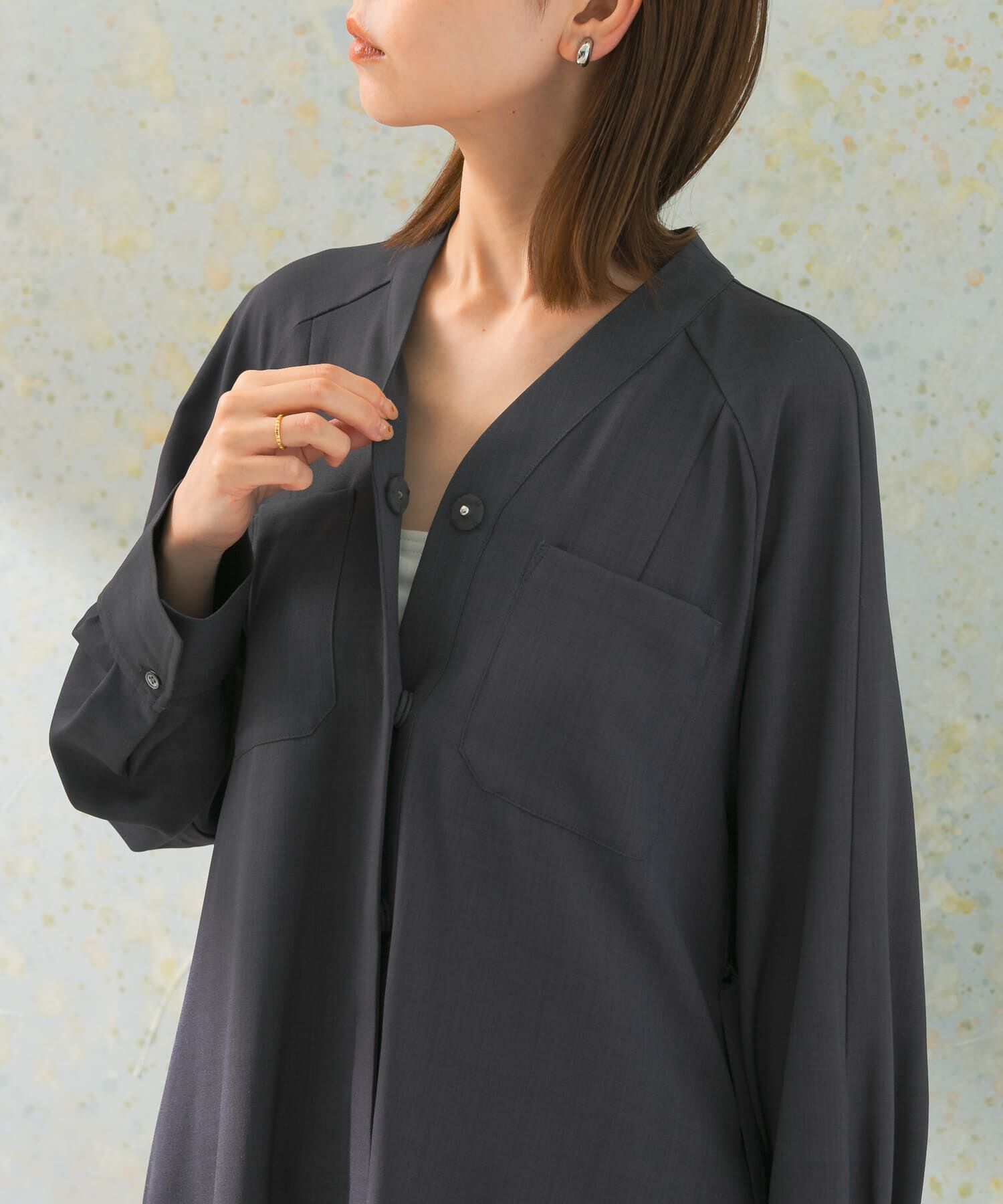 URBAN RESEARCH ROSSO「ポケットデザインVネックワンピース」|ワンピース|