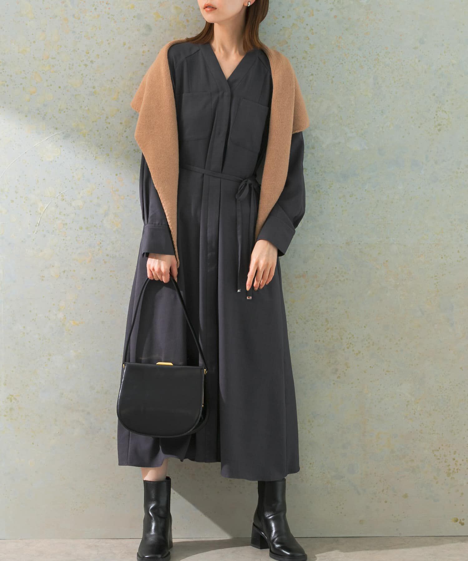 URBAN RESEARCH ROSSO「ポケットデザインVネックワンピース」|ワンピース|