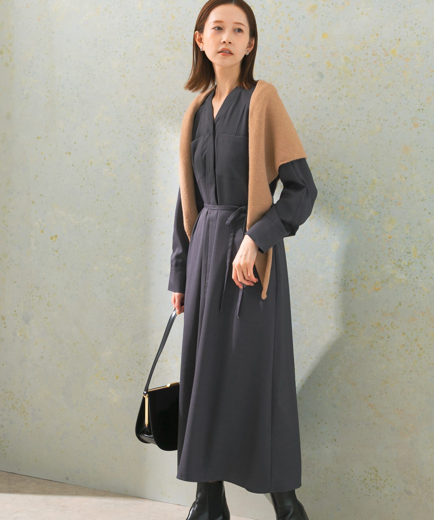 URBAN RESEARCH ROSSO「ポケットデザインVネックワンピース」|ワンピース|