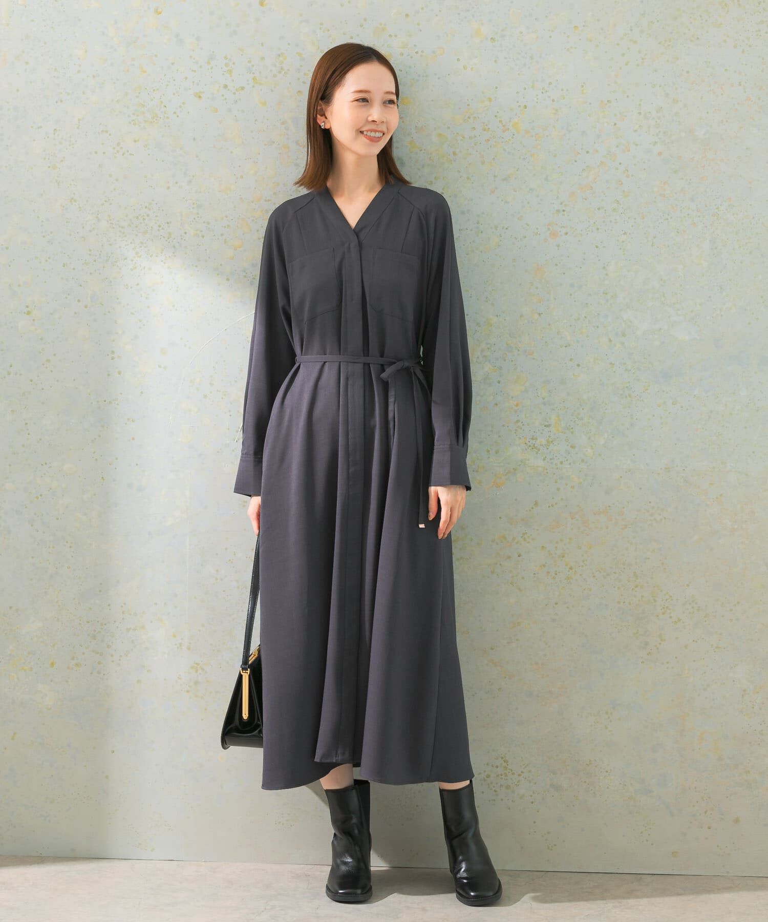 URBAN RESEARCH ROSSO「ポケットデザインVネックワンピース」|ワンピース|