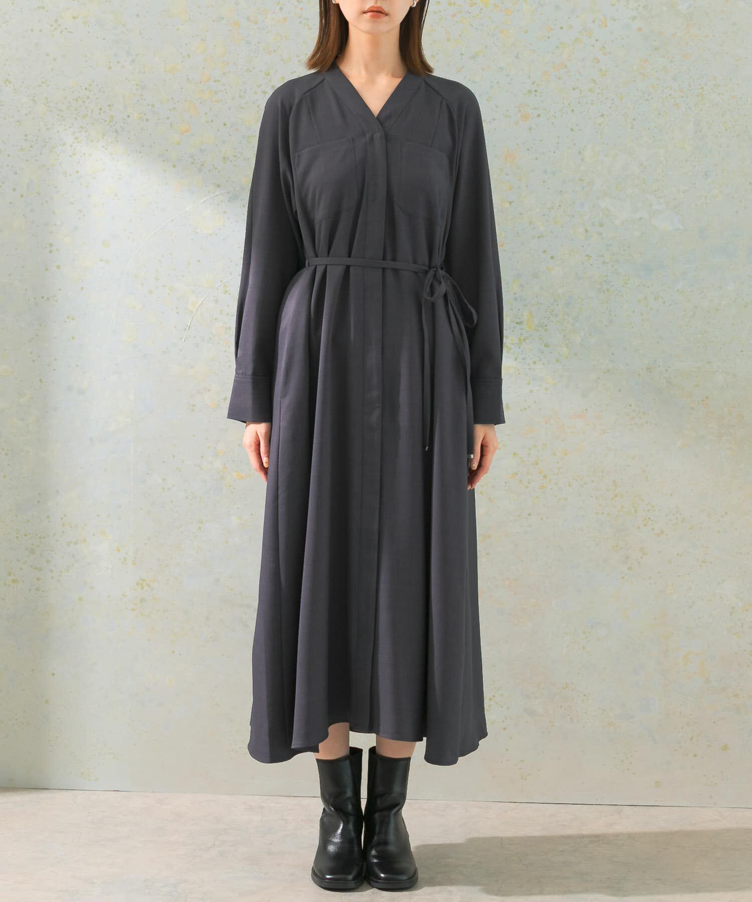 URBAN RESEARCH ROSSO「ポケットデザインVネックワンピース」|ワンピース|