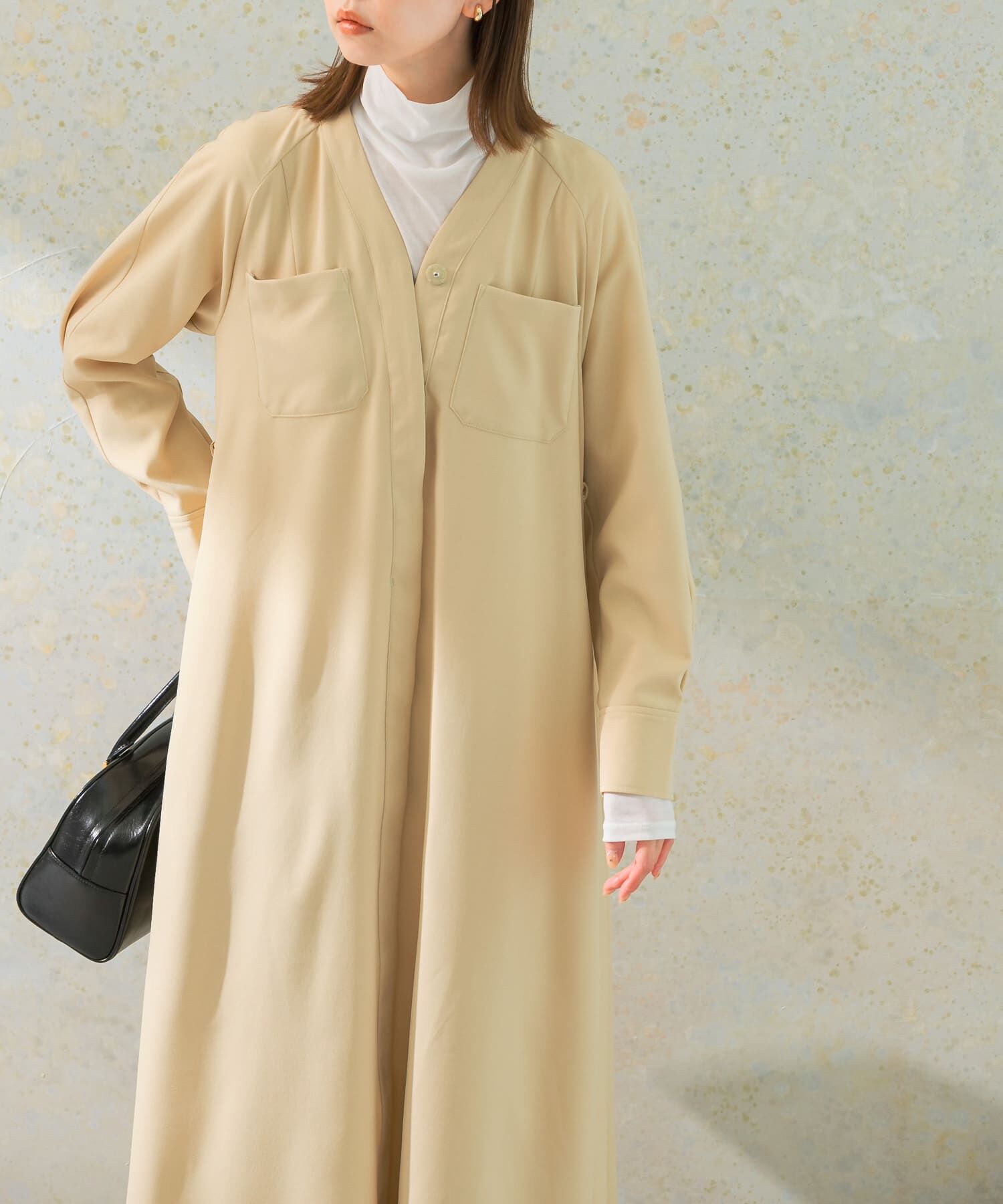 URBAN RESEARCH ROSSO「ポケットデザインVネックワンピース」|ワンピース|